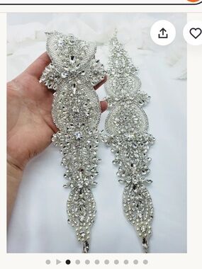 Beaded Crystal Wedding Dress Straps